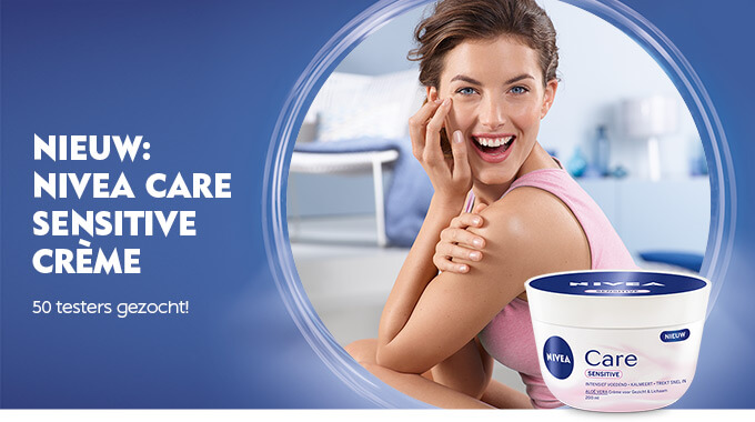 Nivea Care Sensitive. Probeer ‘m nu en krijg de 2e halve prijs.
