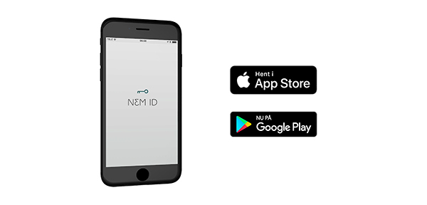 Hent NemID
nøgleapp, der hvor du henter apps