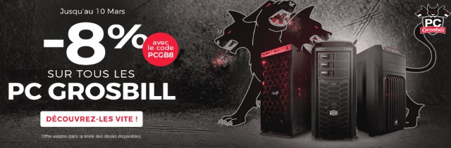 RÃ©duction sur les ordinateurs Grosbill