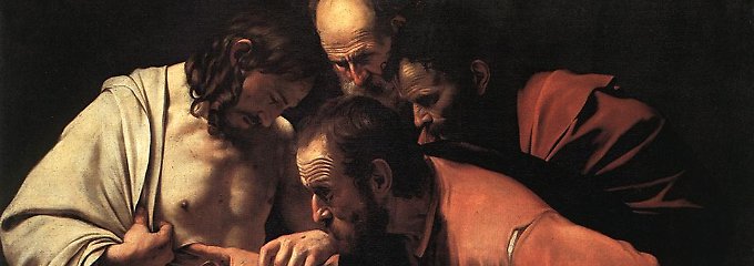Eine sehr eindrückliche Auferstehungsgeschichte hat Johannes: Als Jesus den Jüngern erscheint, ist der Apostel Thomas nicht dabei. Die anderen erzählen ihm, dass Jesus auferstanden ist, doch Thomas glaubt ihnen kein Wort. Thomas sagt: "Wenn ich nicht in seinen Händen die Nägelmale sehe und meinen Finger in die Nägelmale lege und meine Hand in seine Seite lege, kann ich's nicht glauben."