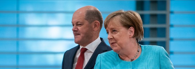 Merkel und Scholz bei der Koalitionssitzung am Vormittag.