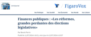 Finances publiques : « Les réformes, grandes perdantes des élections législatives » [Tribune de Benoît Perrin sur FigaroVox]