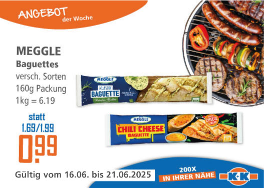Meggle Baguettes zum Grillen